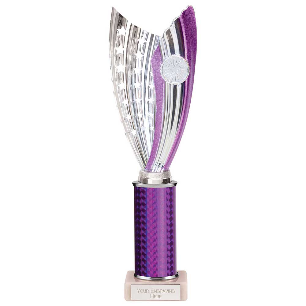 Glamstar Plastic Column Trophy - Purple