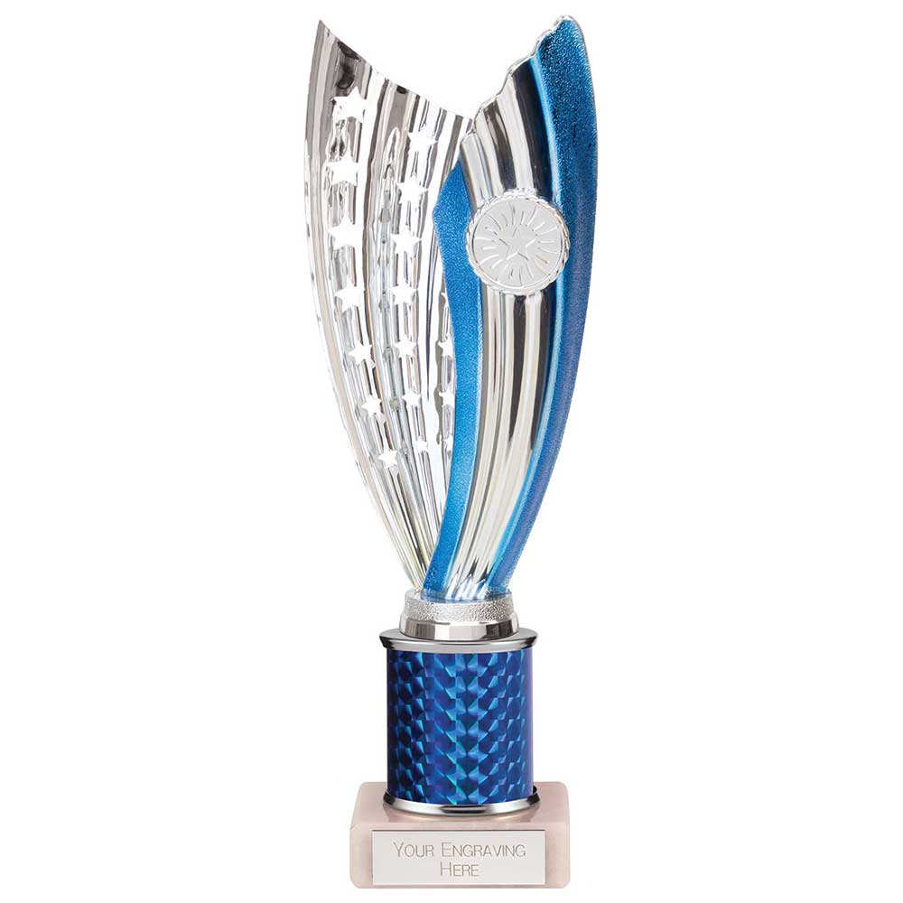 Glamstar Plastic Column Trophy - Blue