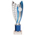 Glamstar Plastic Trophy Cup on Tube - Blue (265mm Height)