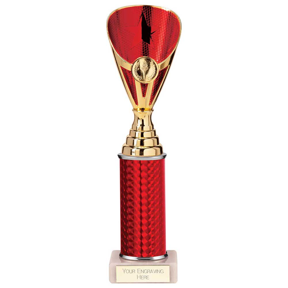 Rising Stars Plastic Column Trophy - Red