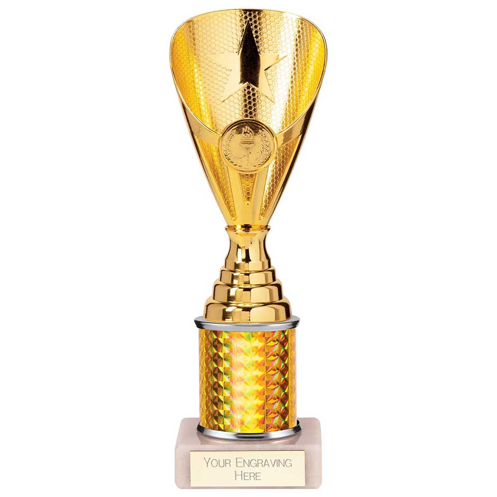 Rising Stars Plastic Column Trophy - Gold