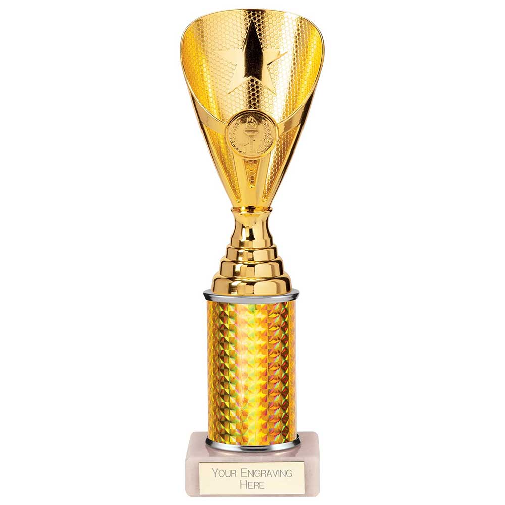 Rising Stars Plastic Column Trophy - Gold