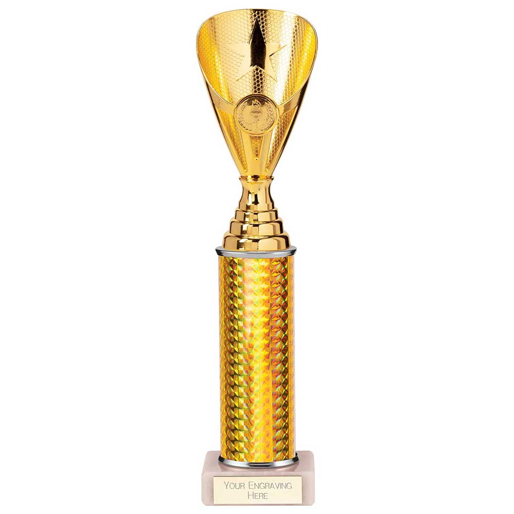 Rising Stars Plastic Column Trophy - Gold