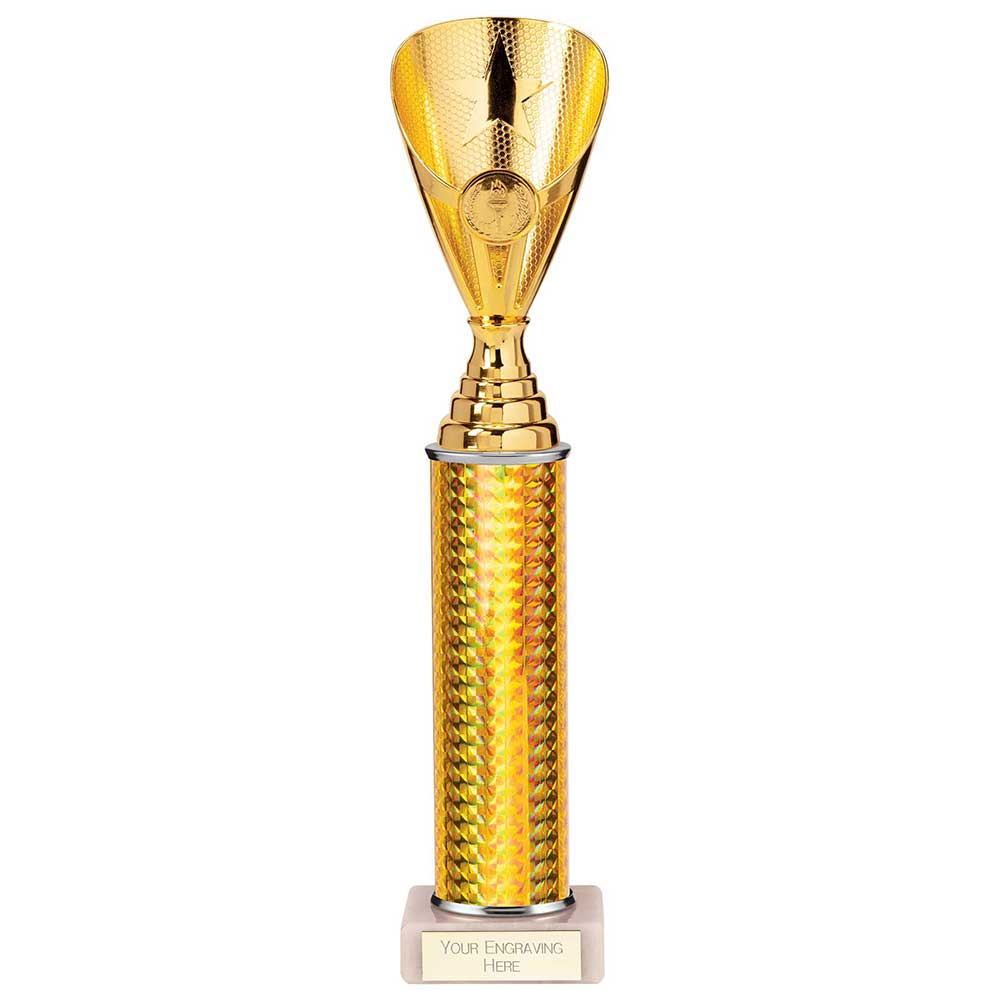 Rising Stars Plastic Column Trophy - Gold