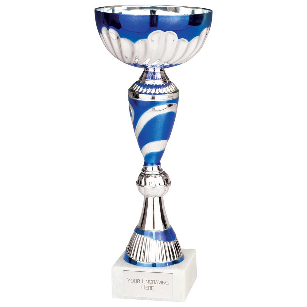 Omega Trophy Cup - Silver & Blue