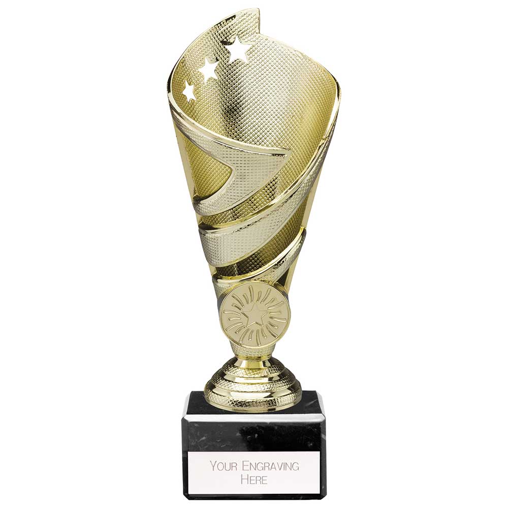Hurricane Multisport Plastic Trophy Cup - Gold - With Marble Base