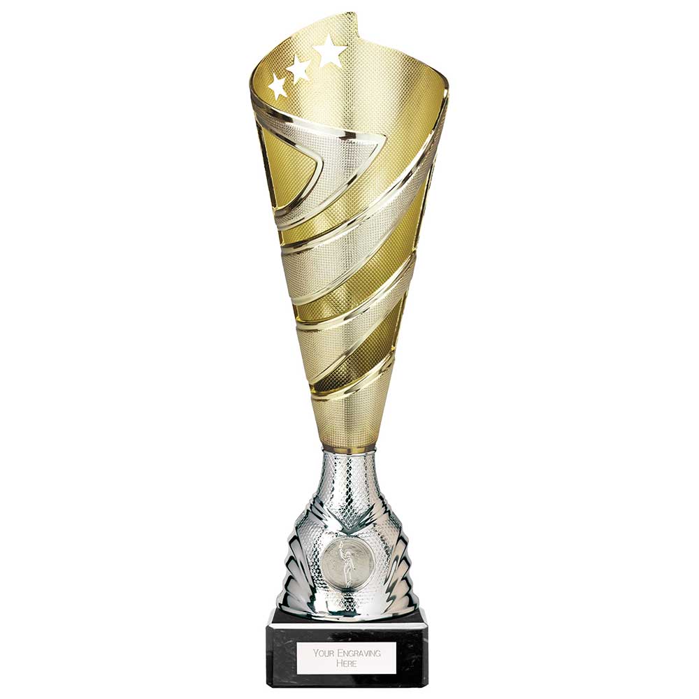 Hurricane Altitude Plastic Multisport Trophy Cup - Gold - With Marble Base