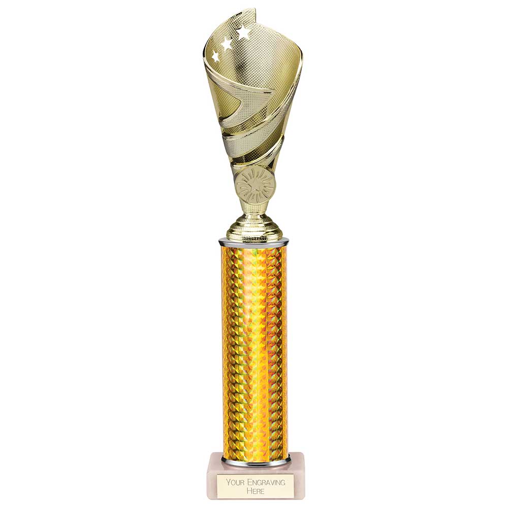 Hurricane Multisport Plastic Tube Trophy Cup - Gold