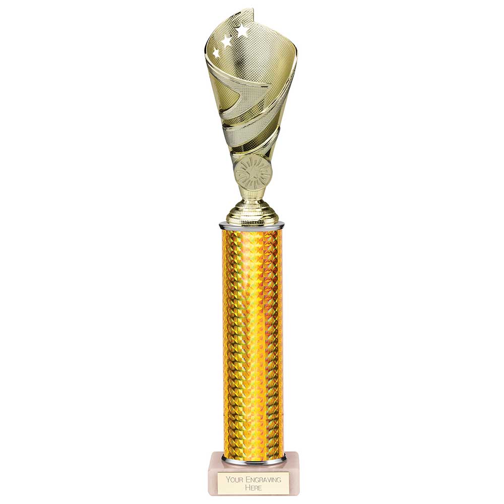 Hurricane Multisport Plastic Tube Trophy Cup - Gold