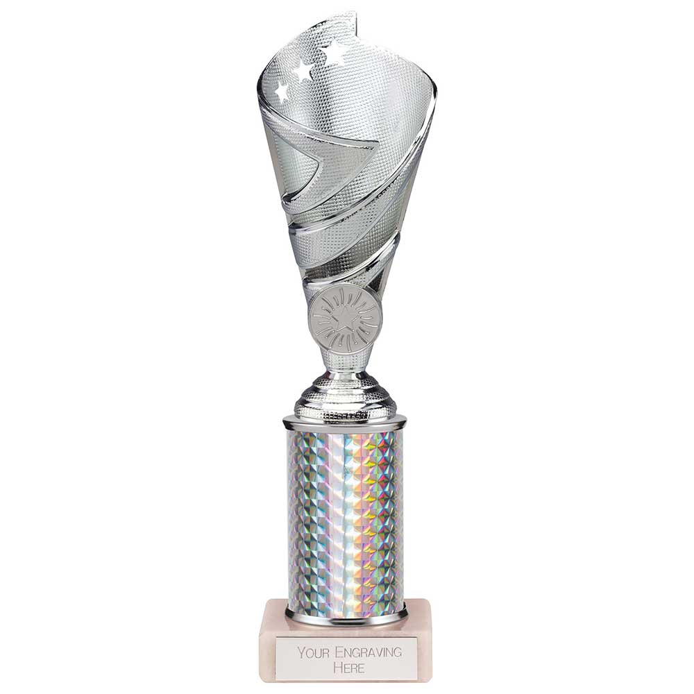 Hurricane Multisport Plastic Tube Trophy Cup - Silver