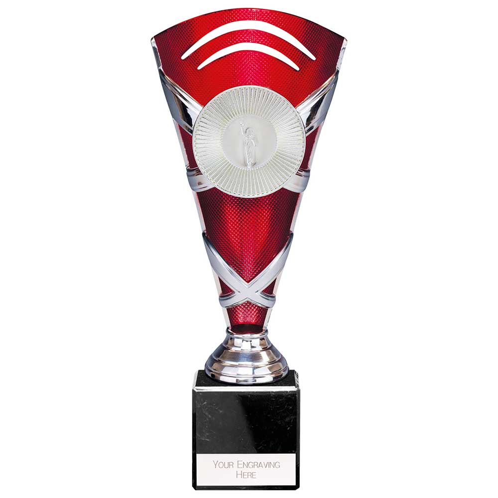 X Factors Multisport Trophy Cup - Silver & Red