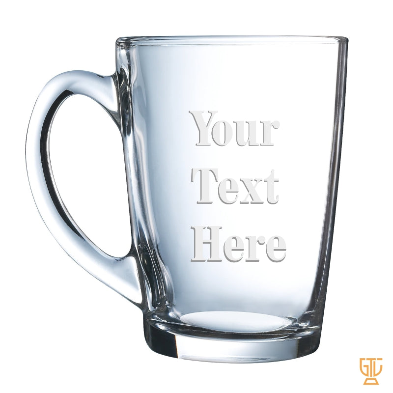 Engraved Glass Tea Cup