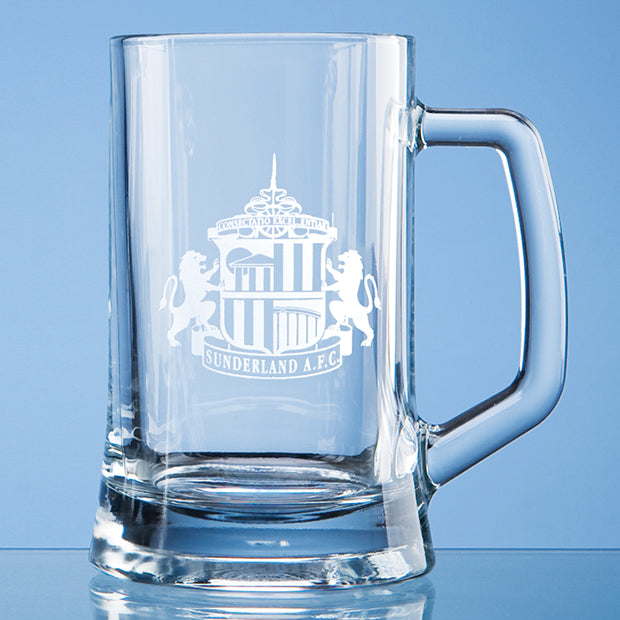 Small Straight-Sided Engraved Glass Tankard (0.7 Pint)