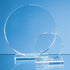 Engraved Clear Glass Circle Award