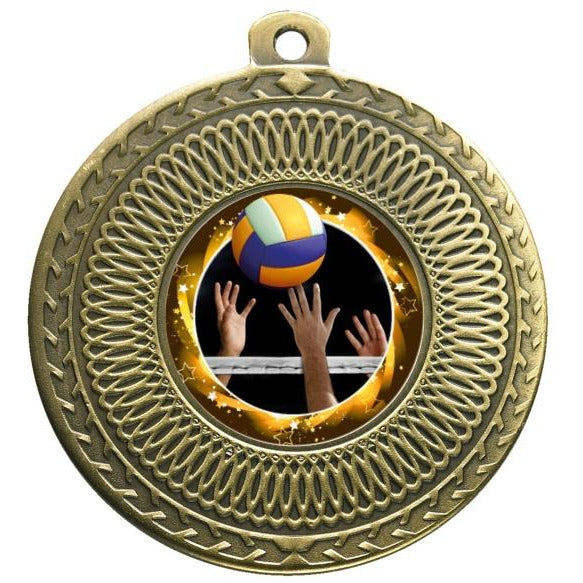 Volleyball Bronze Swirl 50mm Medal
