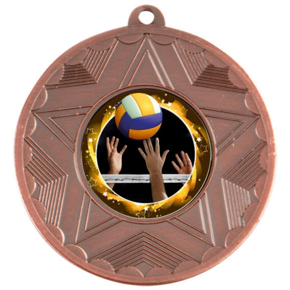 Volleyball Bronze Star 50mm Medal