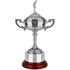 Nickel Plated Ryder Cup Award With Golf Lid - Rosewood Finish Base