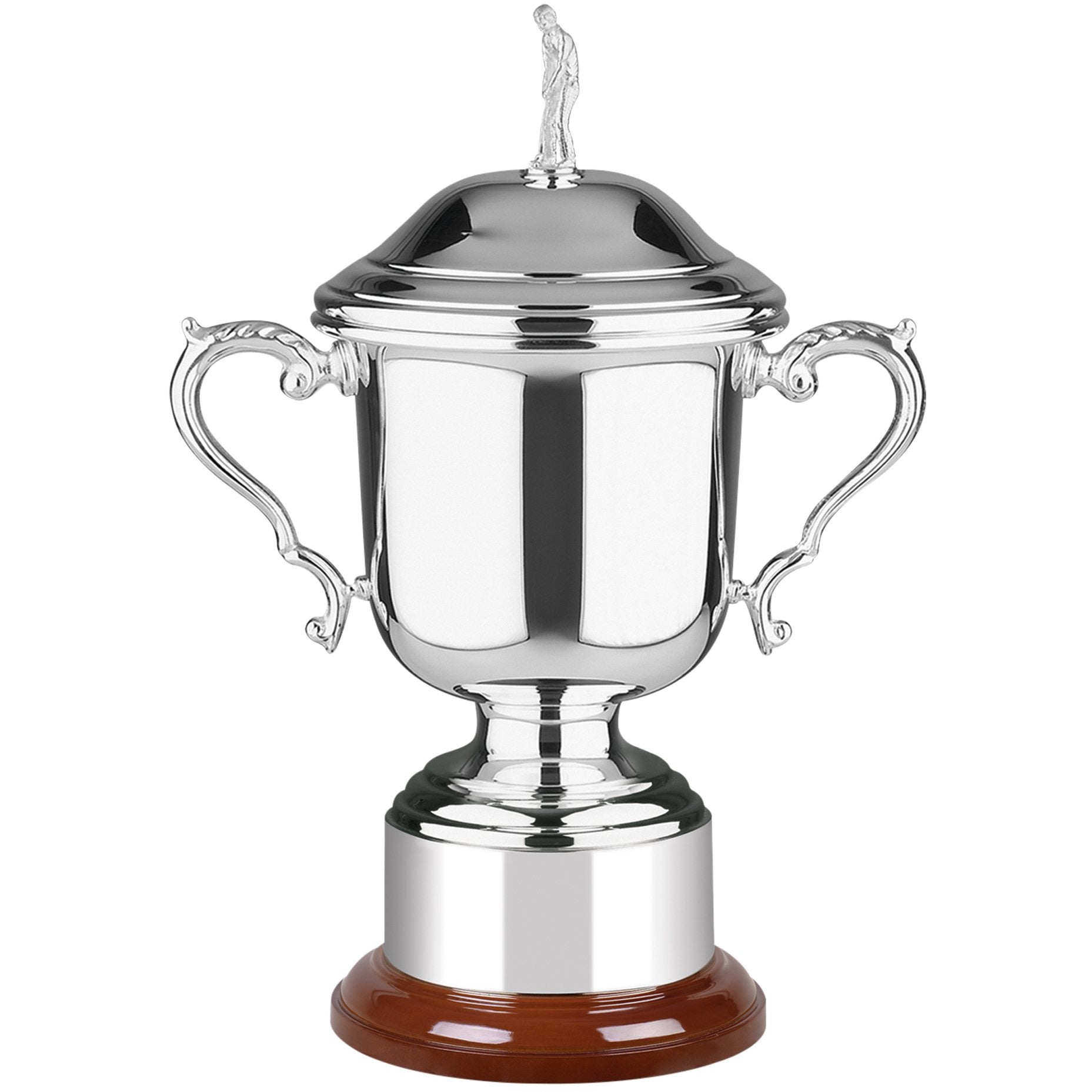 The Wentworth Silver Plated Golf Trophy Cup & Lid