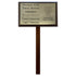 Metal-Effect Exterior Plaque - Solid Wood Backing And Optional Stake