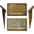 Metal-Effect Exterior Plaque - Solid Wood Backing And Optional Stake