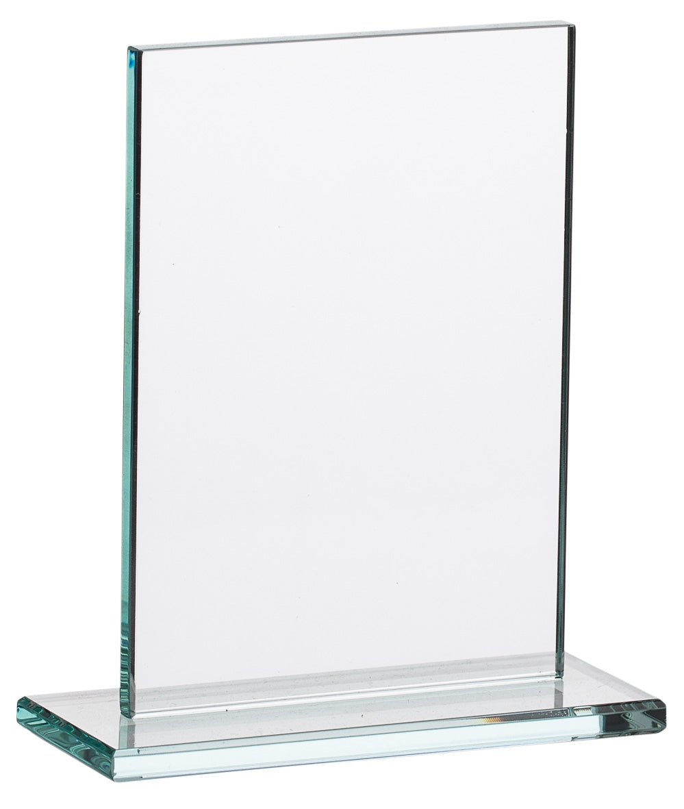 Engraved Clear Glass Rectangular Plaque Trophy