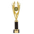 Gold Plastic Torch Flame Trophy Cup on Marble Base