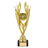 Gold Plastic Torch Flame Trophy Cup on Marble Base