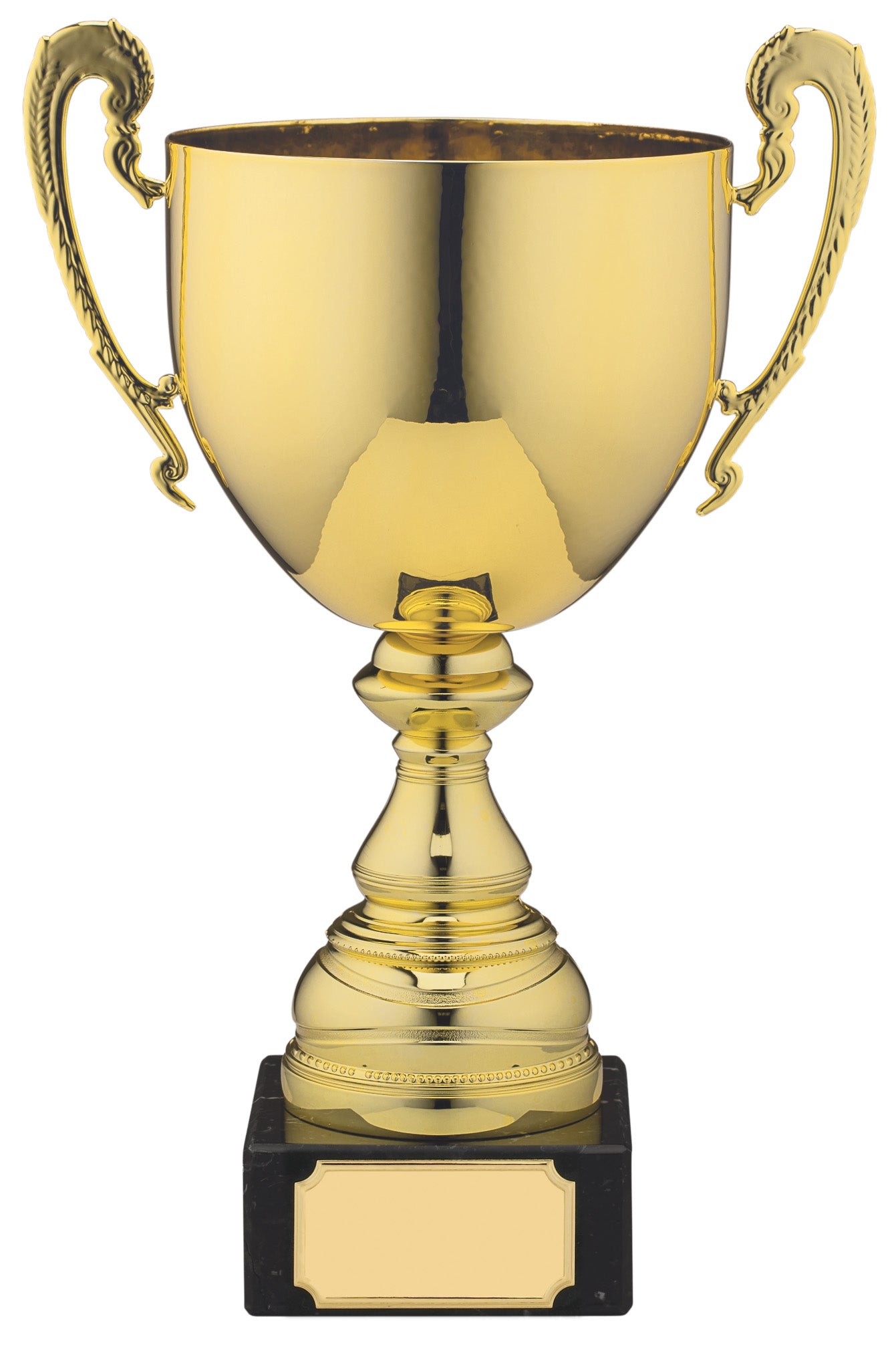 Opulent Series Metal Trophy Cup (Gold Finish) on Marble Base