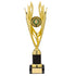 Gold Plastic Torch Flame Trophy Cup on Marble Base